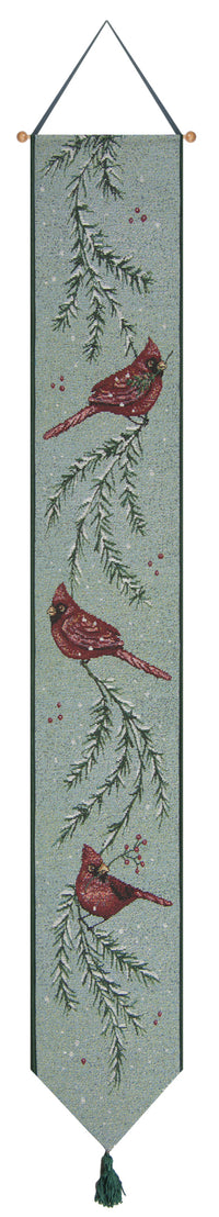 Three Winter Robins Tapestry Bell Pull