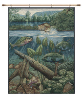 Fishin' Hole with Looped Brown Rod Fine Art Tapestry