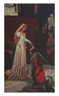 Accolade III without Border Small Stretched Wall Tapestry by Edmund Blair Leighton