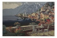Hallstatt by the Lake Stretched Wall Tapestry by Alessia Cara
