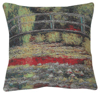 Giverny Bridge II Decorative Pillow Cushion Cover by Claude Monet