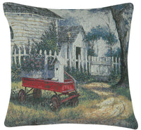 A Little Red Wagon Decorative Pillow Cushion Cover