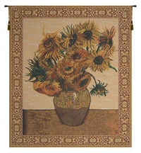 The Sunflower Beige Belgian Tapestry by Vincent Van Gogh
