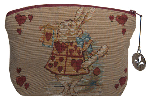 Heart Rabbit Alice In Wonderland Purse Tapestry Handbag by John Tenniel