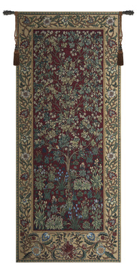 Tree of Life in Red Portier Tapestry Wall Hanging by William Morris