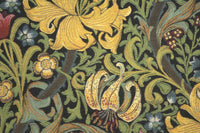 Golden Lily Black William Morris European Cushion Cover