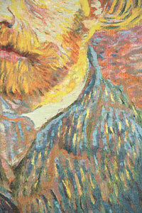 Van Gogh Self Portrait with Hat European Tapestry by Vincent Van Gogh