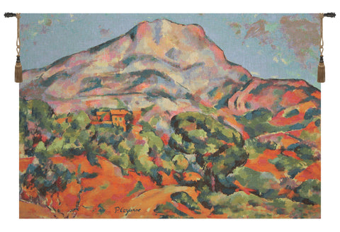 Mont Sainte-Victoire by Cesanne European Tapestry by Paul Cezanne