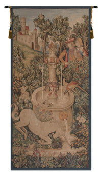 Portiere Licorne Fontaine French Tapestry