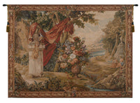 Bouquet Au Drape Fontaine with People French Tapestry