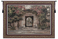 Flowered Doorway Tapestry Wall Hanging