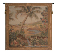 L'Oasis Carre Square French Tapestry by Albert Eckhout