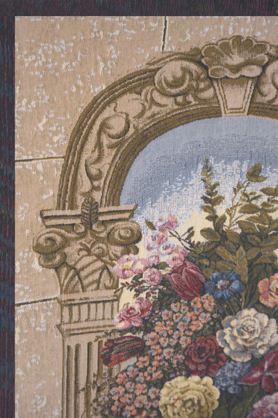 Floral Arch Belgian Tapestry Wall Hanging