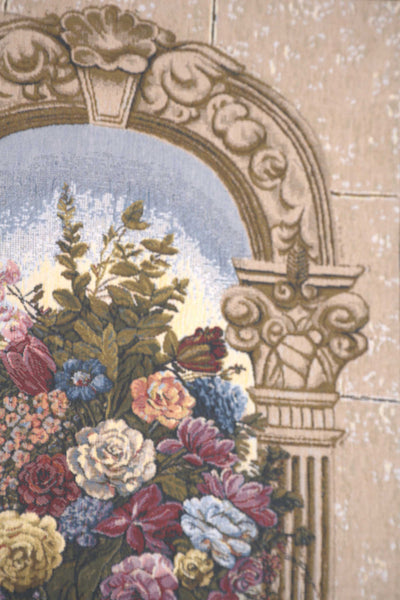Floral Arch Belgian Tapestry Wall Hanging