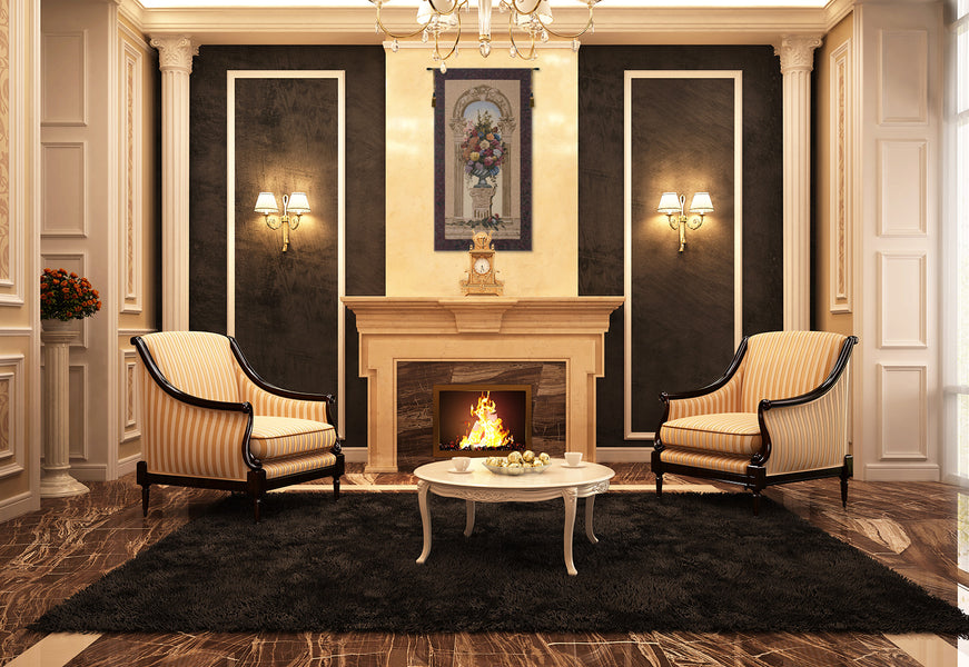 Floral Arch Belgian Tapestry Wall Hanging