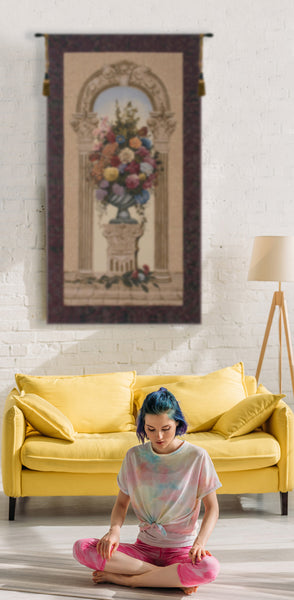 Floral Arch Belgian Tapestry Wall Hanging