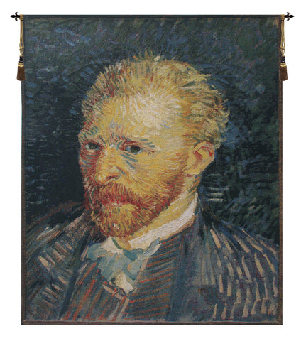 Portrait of Van Gogh Belgian Tapestry Wall Hanging by Vincent Van Gogh