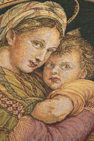 Madonna Della Seggiola Italian Tapestry Wall Hanging by Raphael