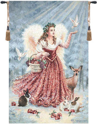 Christmas Angel Fine Art Tapestry by Dona Gelsinger