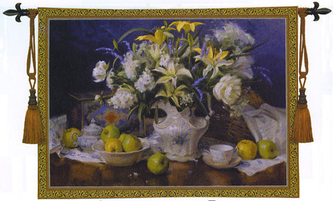 Arrangement in Blue II Tapestry Wall Hanging by Browning