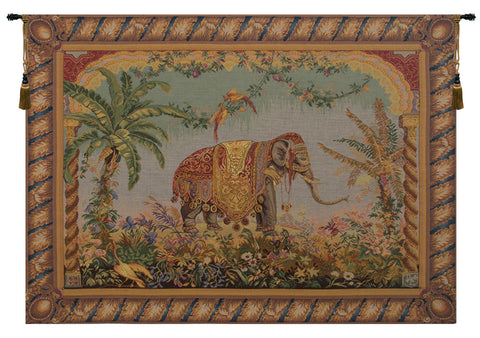 Le Elephant  French Tapestry by Jean Bapiste Heut