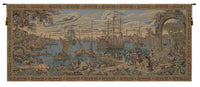 The Harbor Italian Tapestry Wall Hanging by Francesco Guardi