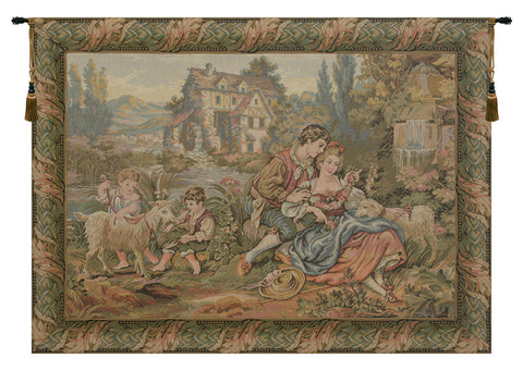 Noble Pastorale 01 Italian Tapestry by Francois Boucher