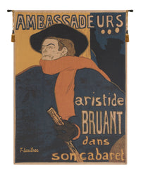 Artistide Bruant Lautrec  European Tapestry by Henri de Toulouse-Lautrec