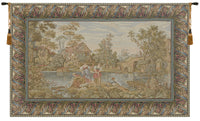 Washing Day at the Mill Horizontal  Italian Tapestry Wall Hanging by Francois Boucher