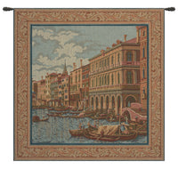 Shore on the Large Canal Italian Tapestry Wall Hanging by Francesco Guardi