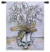White Orchid Tapestry Wall Hanging by N.Etienne