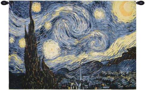 Starry Night Tapestry Wall Hanging by Vincent Van Gogh