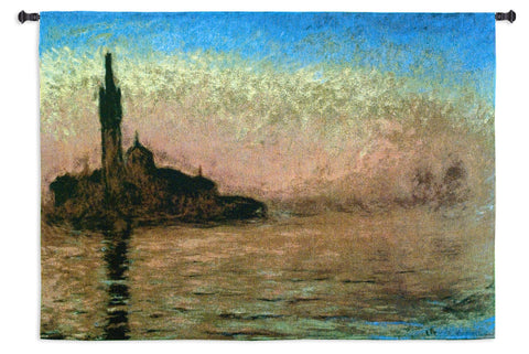 Evening in Venice Tapestry Wall Hanging by Claude Monet