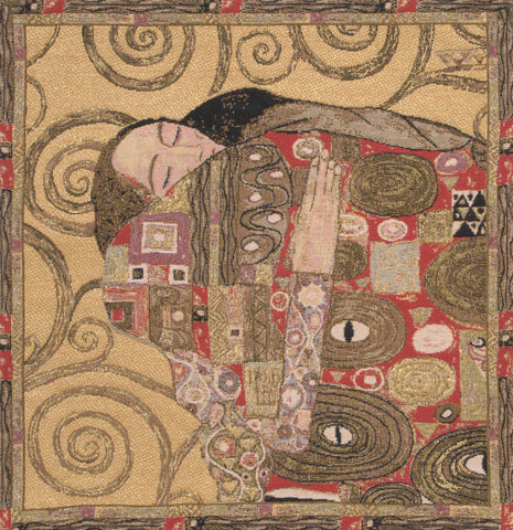 The Accomplissement Gold European Cushion Cover by Gustav Klimt