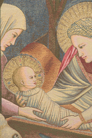 Nativity Giotto Italian Tapestry Wall Hanging by Giotto di Bondone