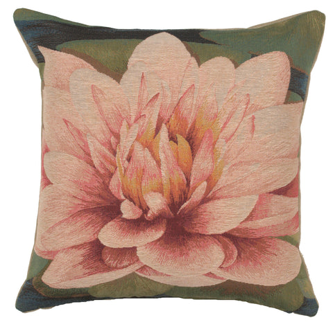Water Lilly Flower French Tapestry Cushion