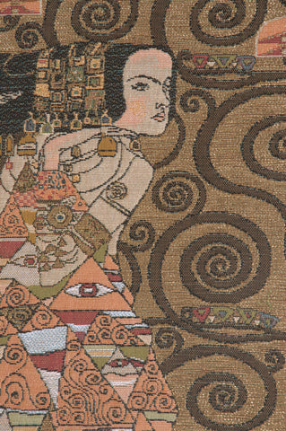 L'Attente Klimt a Gauche Or French Tapestry by Gustav Klimt