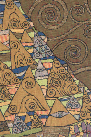 L'Attente Klimt a Gauche Fonce French Tapestry by Gustav Klimt