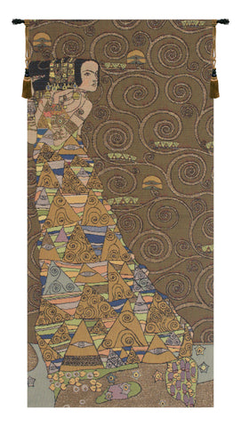 L'Attente Klimt a Gauche Fonce French Tapestry by Gustav Klimt