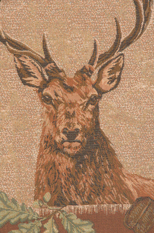 Deer Doe and Stag French Tapestry Cushion