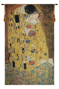 The Kiss Flanders Belgian Tapestry Wall Hanging by Gustav Klimt