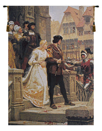 Call to Arms Without Border Belgian Tapestry Wall Hanging by Edmund Blair Leighton