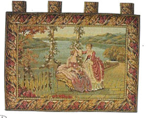 Ladies at the Terrace 2 Italian Tapestry