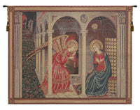 Annunciation with gold lurex European Tapestries by Fran Angelio