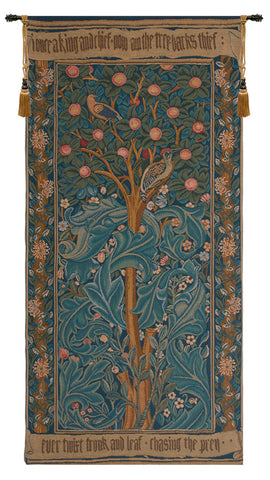 Woodpecker with Verse French Tapestry by William Morris