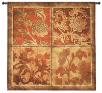 Botanical Scroll Tapestry Wall Hanging