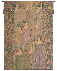 Primavera Vertical Italian Tapestry Wall Hanging by Galileo Chini