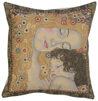 Ages of Women European Cushion Cover by Gustav Klimt