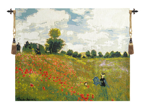 Poppies by Monet European Tapestry by Claude Monet