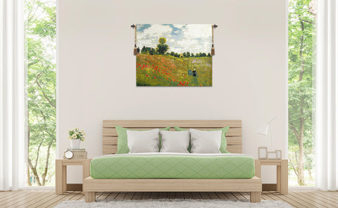Poppies by Monet European Tapestry by Claude Monet